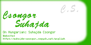 csongor suhajda business card